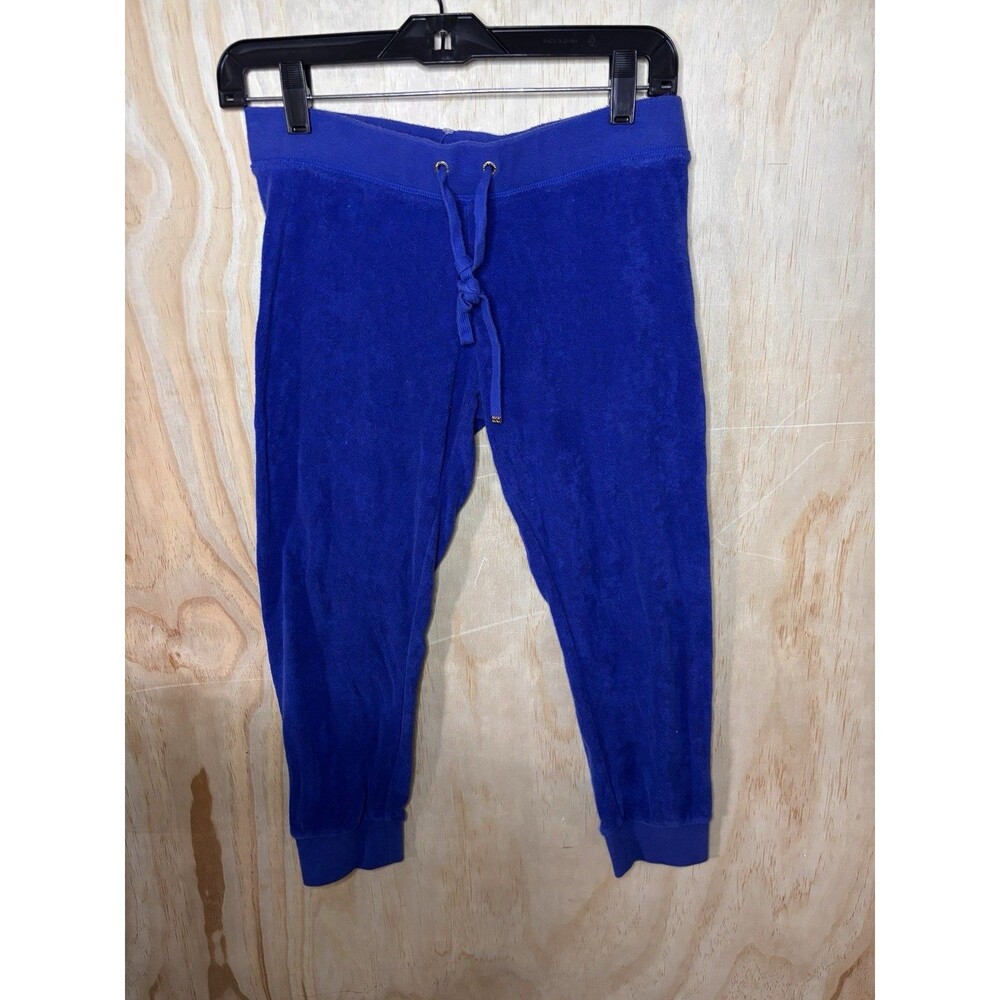 JUICY COUTURE Royal Blue Velour Jogger Pants Size Xs